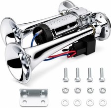 600DB Super Loud Dual Electric Air Horns Kit for Vehicles - with Compressor, App