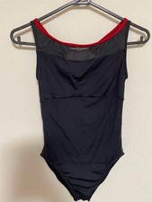 Chacott Sug Collaboration Sleeveless Leotard Black Red Ballet Dance Used