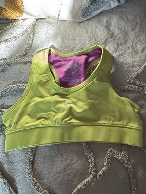 NIKE dri-fit crop top S GYMNASTICS DANCE under leotard GREEN purple child small
