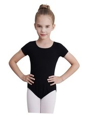 WEGETIT Gymnastics Leotards for Girls Ballet Leotard Toddler 8-10 Years Black