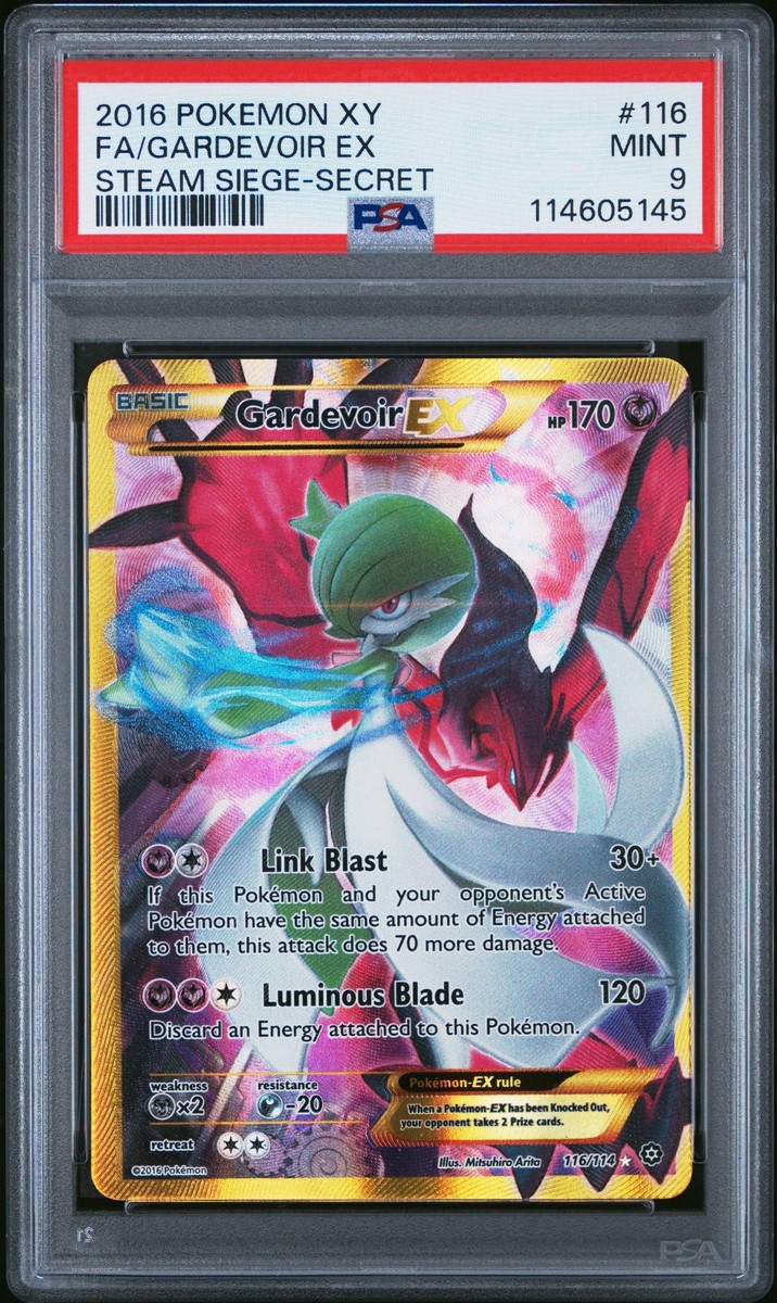 2016 POKEMON STEAM SIEGE GARDEVOIR EX 116 SECRET RARE PSA 9 MINT