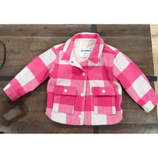 Old Navy Toddler Girls Pink White Buffalo Pla...
