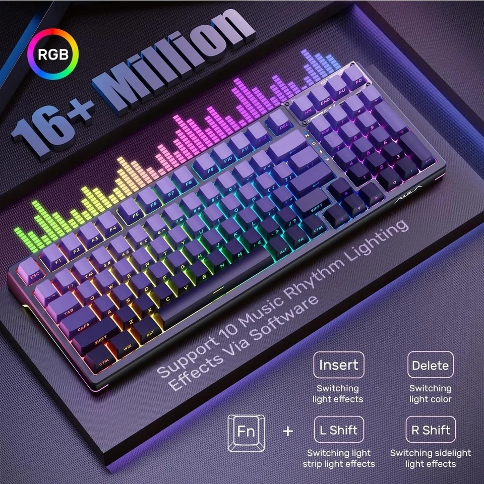 99 Key Mechanical Keyboard, Tri-Mode Bluetooth/2.4G/USB-C Hot Swappable Custo... - Image 4 of 4