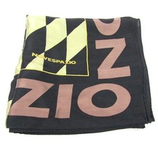NOVESPAZIO Scarf Geometric Logo Brand Women's Black/Brown NOVESPAZIO Used 