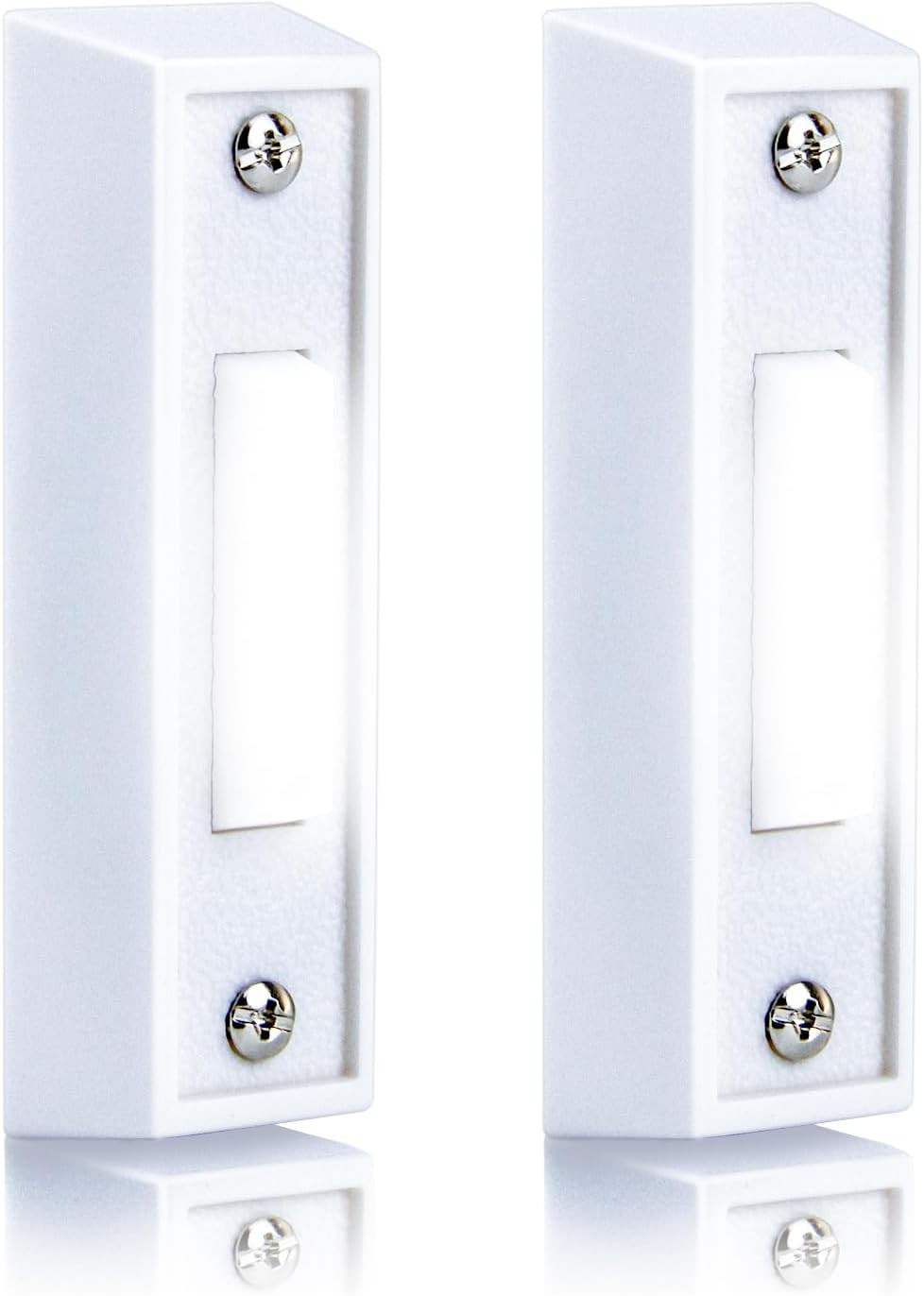 2 PCS Lighted Doorbell Button, Wired Door Bell Push Buttons LED Door Chime,Wall 