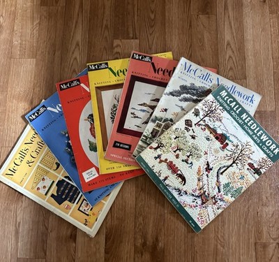 McCall's Needlework and Crafts Lot of 7 Magazines Vintage 1950s