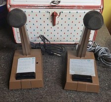 2 Darome Intercom Microphone Model 431  491 With Cords , Original Vintage