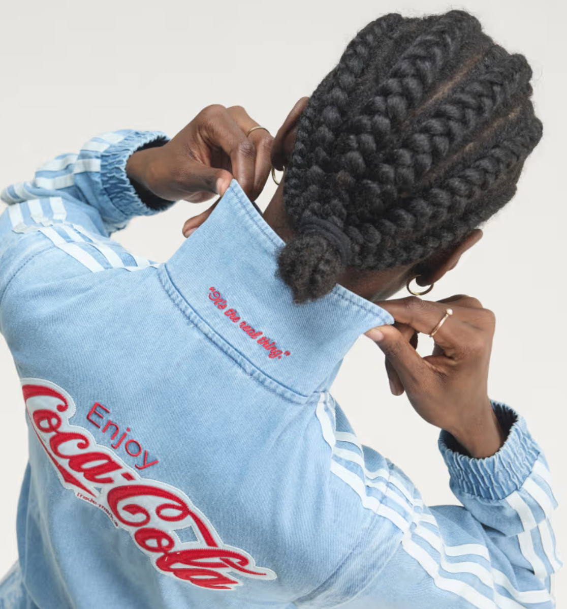 adidas x Coca-Cola Firebird Denim Track Top KY7548 Adilenium Pants KY7557 image 8
