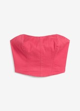 New corset blouse top size 42 medium pink women's summery top shirt top