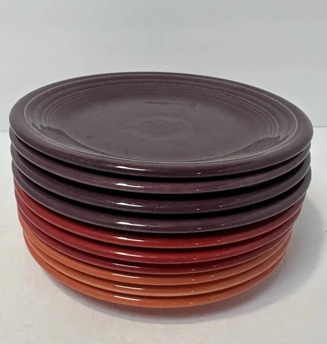 Fiestaware Lot Of 10 Bistro Salad Side Plates 7 1/4" Assorted Colors