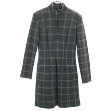 VERSACE Jeans Couture Wool Blend Check Pattern Long sleeve one piece Women