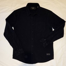 Scotch  Soda Black Button Up Shirt Men  s M Long Sleeve Casual Designer Cotton