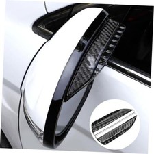2PCS Rearview Mirror Rain Visor Guard, Carbon Fiber Mirror Rain-Proof Sun Black