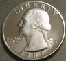 SELLING AS SHOWN - 1987 S PROOF WASHINGTON QUARTER ** NICKEL CLAD COPPER ** 542