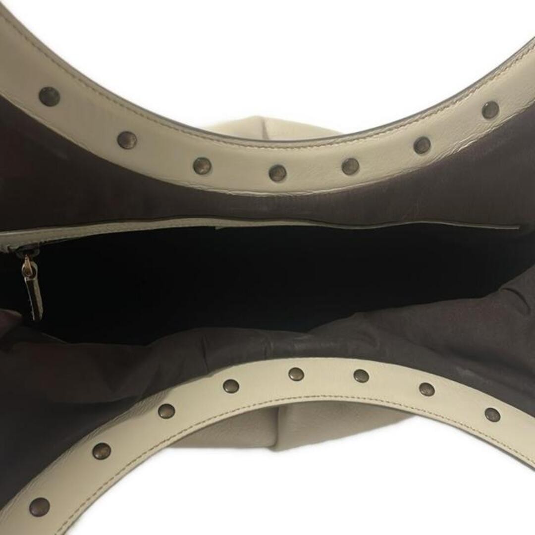 Gucci Bamboo Tote Bag Ivory Leather Studded Used 24x25-41cm thumbnail 7