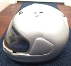Arai Signet-GT Silver Helmet w/Full Face Clear Visor & Cheekpad Set Sz S