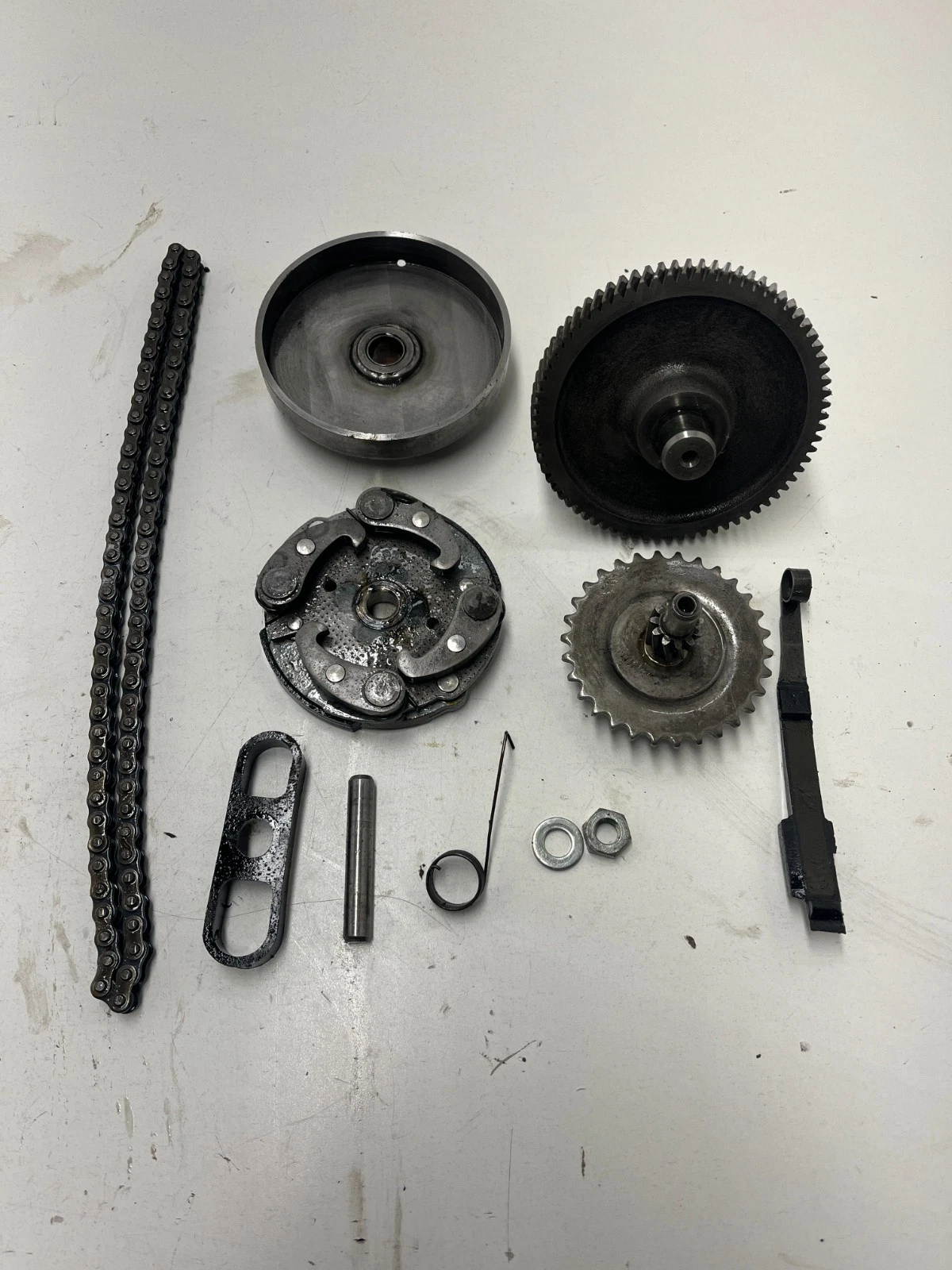 78 1978 Honda Express 50 NC50 OEM Clutch Pulley Basket Bell Chain Drive Assembly