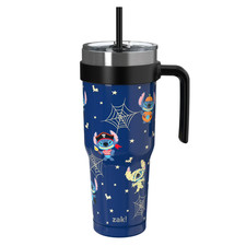 Zak Designs 40oz Stitch Straw Handle Tumbler, Double Wall Vacuum Insulated