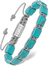 Men's Turquoise Bracelet Beaded Western Jewelry Adjustable Handmade Classic