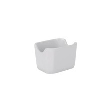 Tuxton China Inc DuraTux 3-1/2" L Porcelain White Sugar Packet Holder - 1 Doz