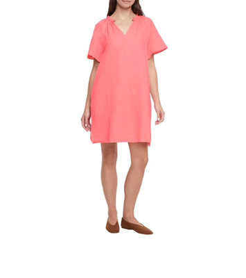 Gap Women's Gauze Pop-Over Dress with Pockets-Choose Black, Pink or Green