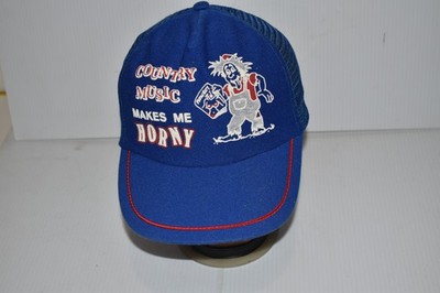 PLOW BOY COUNTRY MUSIC MAKES ME HORNY TRUCKER HAT ONE SIZE FITS ALL (RPF9)