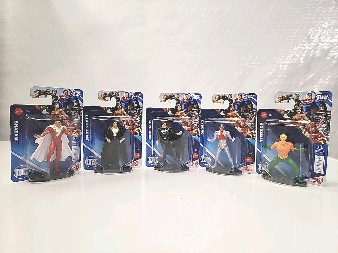 Lot of 5 Mattel Justice League DC Comics Micro Collection Action Figures Toppers