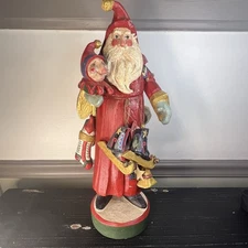 1992 House of Hatten Santa with Toys Jester Denis Calla Vintage Tall Christmas