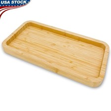 Bamboo Vanity Tray Eco-friendly Organizer Bathroom Bedroom Entryway Storage New