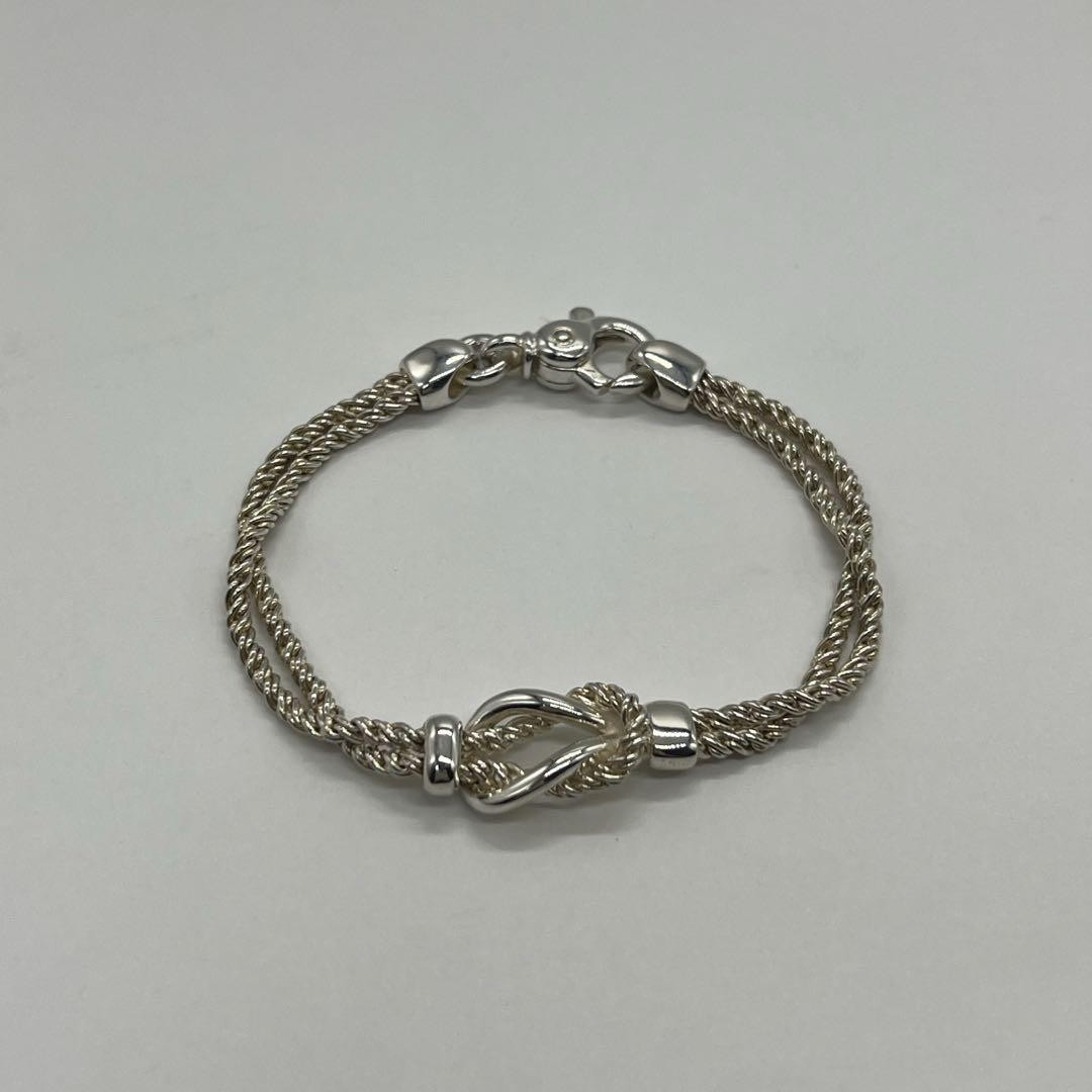 Tiffany Sterling Silver Double Rope Knot Bracelet SV925 Pre-Owned