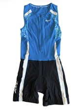ZOOT PERFORMANCE WOMENS SLEEVELESS FRONT ZIP TRIATHLON MULTI SPORT RACE SUIT LG