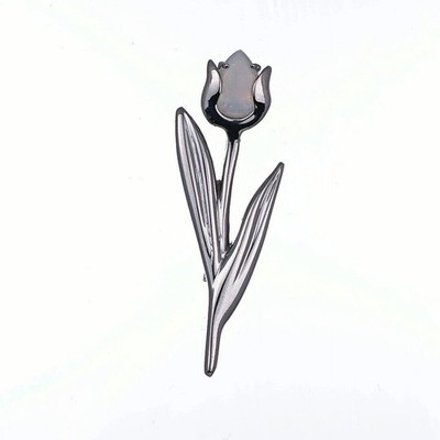 Sterling Silber Opal Brosche Tulpe Handarbeit verpackt Geschenk UK Design natürlicher Edelstein