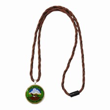 Great Seal of Muscogee Creek Nation Flag Necklace 40mm Stainless Steel Pendant