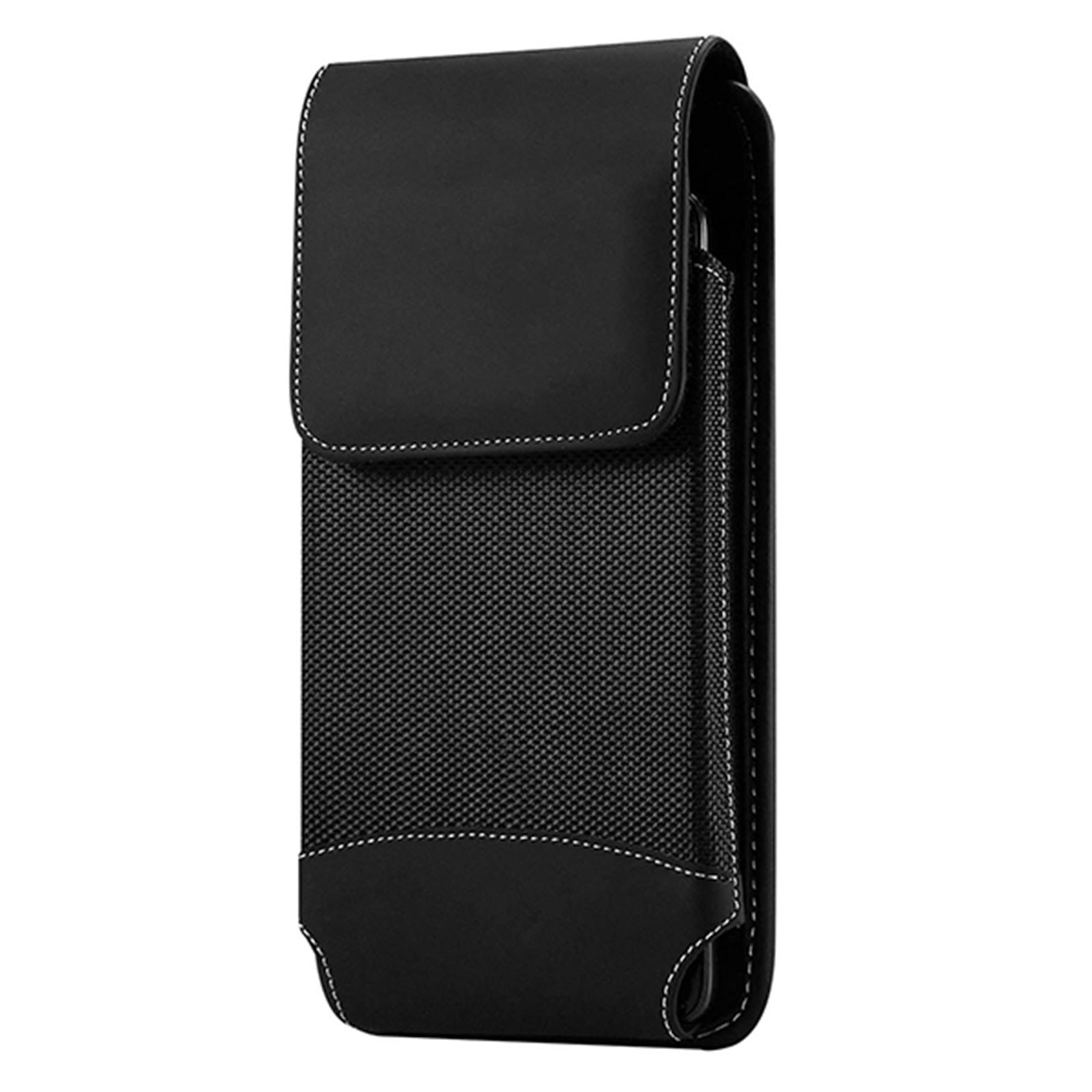 Étui ceinture smartphone vertical nylon noir pochette universelle homme