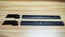 4pc Set Door Emblem For 7.3 7.3l Powerstroke Diesel Nameplate Side Badges Black