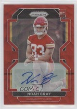 2021 Panini Prizm Rookie Red Wave Prizm Auto 48/149 Noah Gray #418 Auto 3ir
