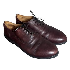 Carets FER Oxblood Oxford Cap Toe Dress Shoes Size 13 EE Leather Barefoot Luxury
