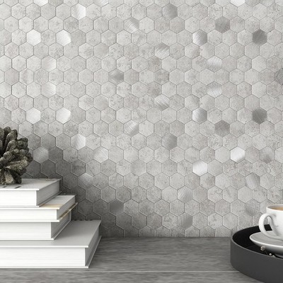 MOFIT Sechseck 3D selbstklebende Wand Fliesenaufkleber Küche Spritzschutz