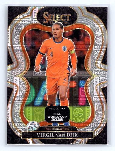 Virgil Van Dijk 2025-26 Panini Select Road to World Cup #189 Logo Prizm /61 *ss