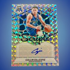 Collin Gillespie Scripts Autograph Silver Prizm 2023-24 Panini Mosaic #MS-CGD