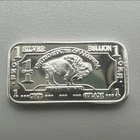 Lot of 58 - 1 Gram Silver Buffalo Bar 0.999 Fine Pure Silver US Seller  1g