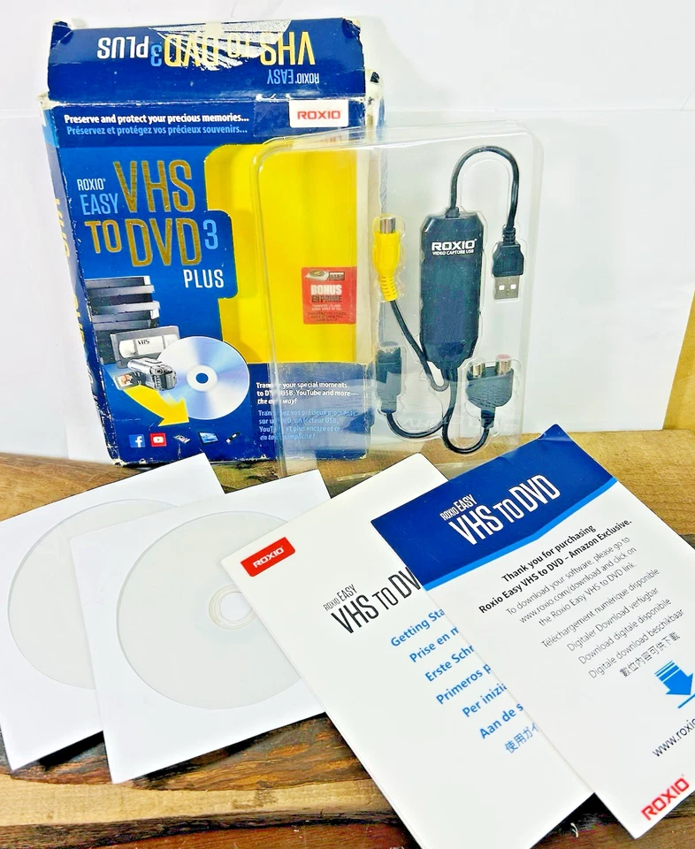 Roxio Easy VHS to DVD 3 Plus Converter Transfer Old Home Videos NEW Open Box - Image 4 of 4