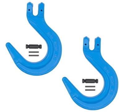 2PK 5/8'' Grade100 Clevis Foundry Hook - WLL 8800 LBS Blue Clevis Hook for Towing