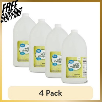 (4 pack) Great Value Distilled White Vinegar, 128 fl oz