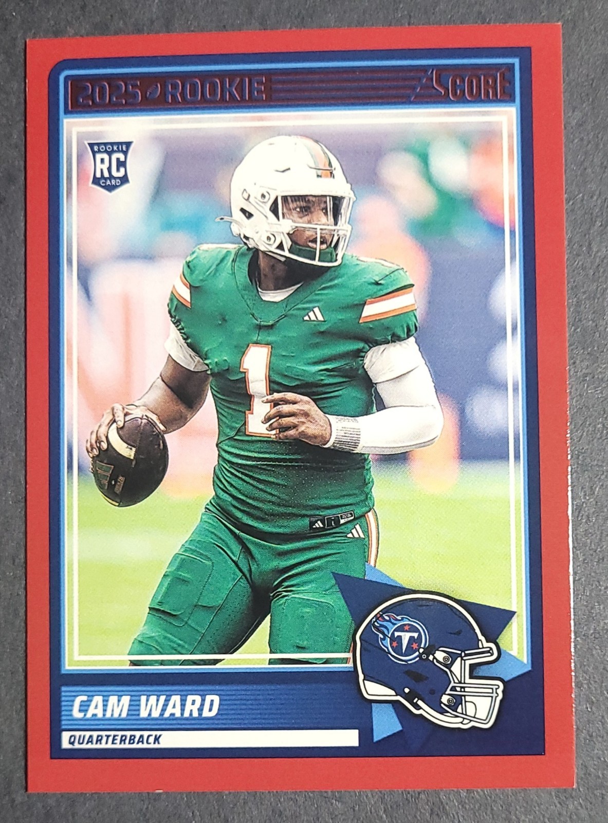 2025 Panini Score Cam Ward Rookies RC Red Parallel Rookie #13 Titans