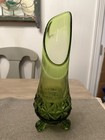 Chunky LE Smith Diamond Butt Three 3 Wheeler Green  Swung Vase 15.25” — photo 2
