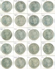 ROLL OF 20 DIFFERENT XF/AU/UNC MORGAN SILVER DOLLARS - READ and see pictures