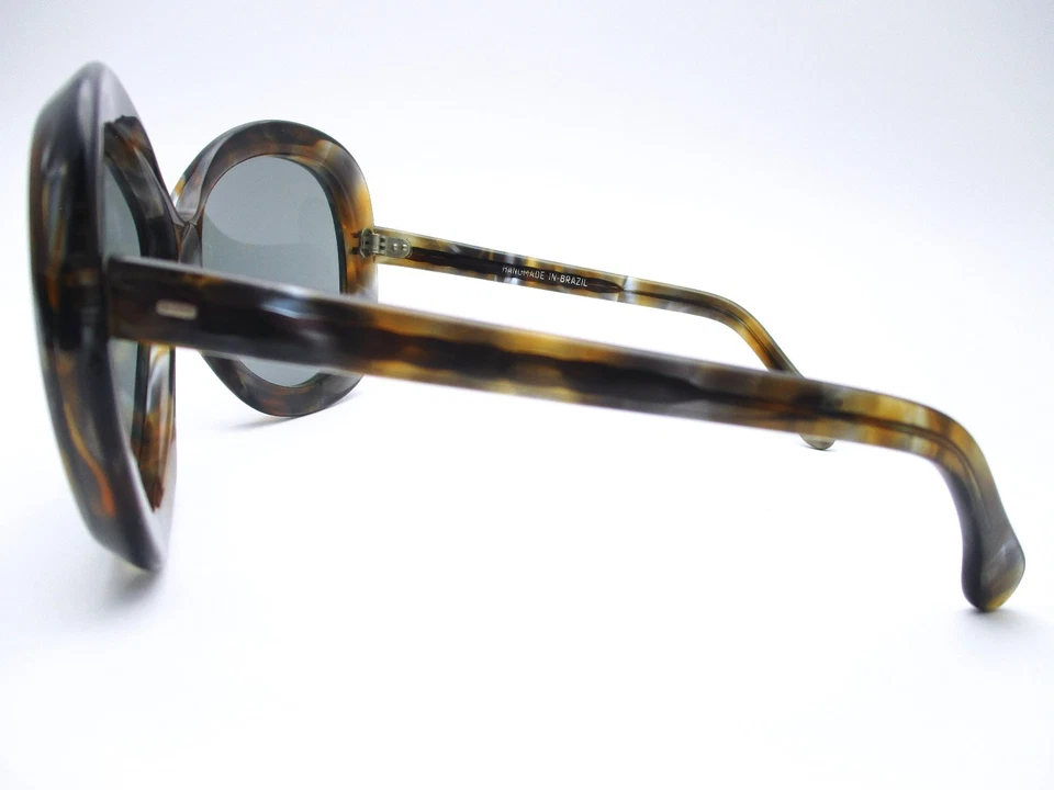 Gafas de sol vintage años 70 • Brasil • Enormes grises VIDRIO / marrón - azul tortuga Foto 4 de 4