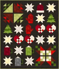 Quilt Kit - A Wintry Mix - 54" X 64" Vertex Winter Block Throw Quilt