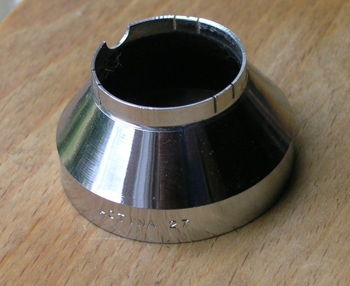 27mm push fit slip on bright Chrome Brass Lens hood shade Actina UK - Picture 3 of 3